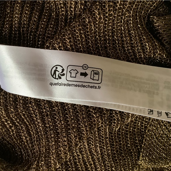 Zara Gold Ribbed Blouse - Picture 10 of 10